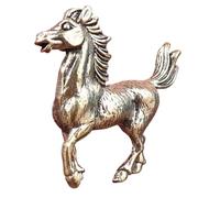 qokeeu Figurine de cheval en laiton antique - Décoration galopante - Mascotte en forme de cheval - Pour voiture, salon, bureau, café, librairie, vitrine