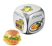 qokeeu Jeu de Dé Alimentaire - Jeu de Table pour Dîner et Repas,Dé de Décision en Métal - pour la Saint-Valentin Pâques Anniversaire Soirées en Famille Fêtes Réunions d'amis à la Maison et en