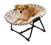 qokeeu Lit Surélevé pour Chien - Hamac Portable Pliable Antidérapant Lit De Camp | Pliable 57 x 41 x 26 Cm De Chien Surélevé,Destiné Aux Animaux Chats Chatons Chiots Sommeil Repos Camping