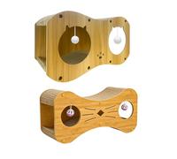 qokeeu Maison À Gratter pour Chat,Design en Tunnel Anti-Ennui Cabane pour Chats | Grattoir Ondulé pour Chaton - pour Usage en Extérieur Et À L'Intérieur, Salon,