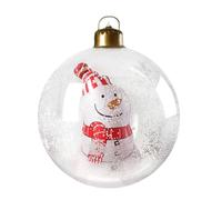 qokeeu Ornements De Noël Gonflables | Bonhomme de Neige avec Lumières Télécommandées | Boule Lumineuse Décoration pour Noël Extérieur | pour Jardin Pelouse Patio Porche Allée Porte D'Entrée Balcon