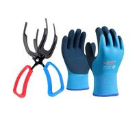 qokeeu Outil de Prise de Poisson | Pinces de Contrôle Antidérapantes en Métal - Attrape-Poissons à Serrage | pour la Prise de Crabe et la Pêche en Eau Salée, Douce, sur Glace, Bateau,