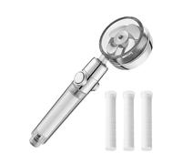 qokeeu Pommeau de douche avec insert filtrant, tête de pulvérisation à haute pression, élimination des impuretés, pommeau de douche avec filtre pour eau dure, lavage de la peau sèche,