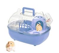 qokeeu Sac de transport pour hamster - Housse transparente portable mignonne | Étui de transport pour hamster, lapin, furet, chinchilla, hérisson, souris, écureuil, maison, voyage, visite chez le