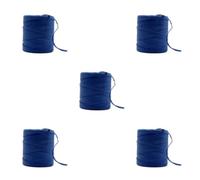 QOKLIYUI 5 Ensemble de Fil de Papier Raphia Polyvalent et Robuste pour des projets créatifs Ruban de Papier Naturel en Fibre Robuste et Durable Ruban de Raphia Bleu Saphir, Bleu Saphir 5Ensemble