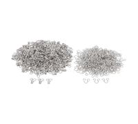 QOKLIYUI Agrafes robustes, lot de 200, disponibles en 6 tailles. Idéales pour fermer robes, jupes, bustiers et corsets. Fermetures à agrafes faciles à utiliser et utilisables partout.