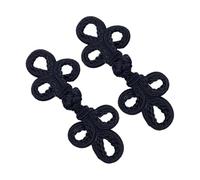 QOKLIYUI Bouton grenouille à nœud chinois traditionnel, fermeture de couture vintage pour cardigans, manteaux, cheongsams et vêtements de Pour tous les jours, Noir