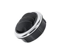 QOKLIYUI Déflecteur de Ventilation Rond à persiennes, Finition électroplaquée, 75 Noir et Argent, en ABS Durable et réglable, Noir, 87 75 mm