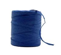 QOKLIYUI Fil de Papier Raphia Polyvalent et Robuste pour Les projets créatifs, Ruban de Papier Naturel en Fiber de Crochet Solide, Ruban de Raphia, Bleu Saphir