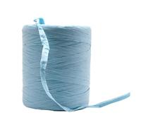 QOKLIYUI Fil de Papier Raphia Polyvalent et Robuste pour Les projets créatifs, Ruban de Papier Naturel en Fiber de Crochet Solide, Ruban de Raphia, Bleu Ciel