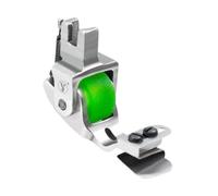 QOKLIYUI Pied-de-biche pour couture - Accessoires de couture - Outil d'ourlet polyvalent et réglable - Simplifie les tâches complexes - Réalise des ourlets, Roue en caoutchouc vert, 6 x 3.5 cm