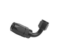 QOKLIYUI Raccord coudé droit et pivotant AN6 pour durite d'huile de radiateur, robuste et facile à installer. En aluminium anodisé, il est universel et réutilisable, Noir, 45°