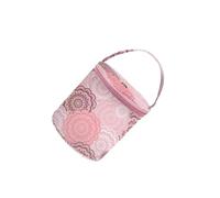 QOKLIYUI Sac de Rangement pour Laine à Tricoter, imprimé Floral, Unique pour Les passionnés de Tricot. Ce Sac Rangement en Forme est conçu pour Un Optimal, Rose, 14.5 x 14 cm