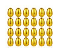 QOKLIYUI Œufs de Pâques à remplir : fournitures polyvalentes pour des activités créatives, des surprises joyeuses, fêtes d'enfants et célébrations scolaires. Œufs de Pâques dorés à, 24 pièces