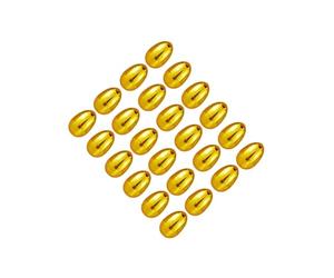 QOKLIYUI Œufs de Pâques à remplir : fournitures polyvalentes pour des activités créatives, des surprises joyeuses, fêtes d'enfants et célébrations scolaires. Œufs de Pâques dorés à, 24 pièces