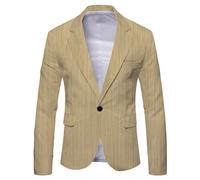 Qolkmuiy-GJ Veste de costume légère et décontractée à un bouton pour homme, coupe ajustée, blazer d'affaires à simple boutonnage (kaki 2, taille M)