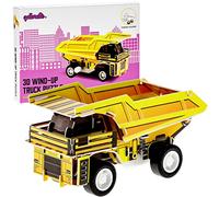 qollorette Jouet a Remonter Puzzle 3D Engins de Chantier Jouet Camion Benne Jeux Construction Enfant - Mini Maquette Véhicules pour Enfants Activites Manuelles