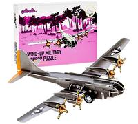qollorette Jouet a Remonter Puzzle 3D Engins de Chantier Jouet Maquette Avion Militaire Jeux Construction Enfant - Mini Maquette Véhicules pour Enfants Activites Manuelles
