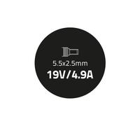 Qoltec 50075.90W Onduleur et adaptateur d'intérieur Noir - Alimentation (Intérieur, CE, 100-240 V, 50/60 Hz, 90 W, 19 V)