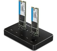 Qoltec 50310 Station d'accueil Drive, Boîtier pour disques durs, Noir