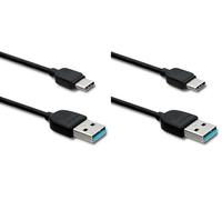 Qoltec 50391 câble USB 1,2 m USB 2.0 USB A USB C Noir (Lot de 2)