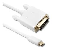 Qoltec 50416 câble USB 1 m USB 3.2 Gen 1 (3.1 Gen 1) DVI USB C Blanc