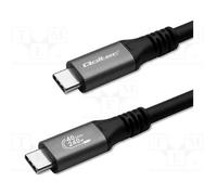50669 Câble Thunderbolt 3,Thunderbolt 4,USB 4.0 1m 4K,8K 40Gbps QOLTEC