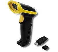 Qoltec Lecteur de codes-barres 50862 – Laser 1D – Sans fil 2,4 GHz – Résolution 600 dpi