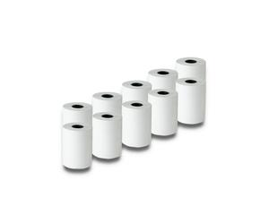 Qoltec 51896 Etiquettes Blanches 5.7cm, 55 g/m², 10 unités par paquet, Sans BPA, Dimensions du colis 45x222x112mm