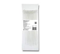 Qoltec 52199 serre-câbles Ladder cable tie Nylon Blanc 100 pièce(s) - Serres-câbles (Ladder cable tie, Nylon, Blanc, CE, 20 cm, 3,6 mm)