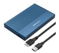 Qoltec - 52276 - Boîtier de poche | Baie de disque SSD HDD 2,5' | SATA | USB 3.0 | Super vitesse 5 Gb/s | 2 To | Bleu