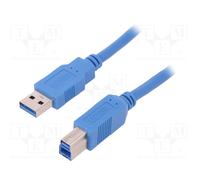 Qoltec USB-3.0-Kabel für Drucker A männlich | B männlich | 2m