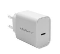Qoltec 52375 chargeur d'appareils mobiles Casques, Ordinateur portable, Consoles portables, Chargeur électrique, Smartphone, Smartwatch, Tablette Blanc Secteur Charge rapide Intérieure