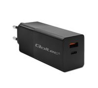 Qoltec 52382 chargeur d'appareils mobiles Ordinateur portable, Consoles portables, Chargeur électrique, Smartphone, Smartwatch, Tablette Noir Secteur Charge rapide Intérieure