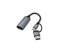 Qoltec 53789 Carte capture vidéo USB-C USB-A