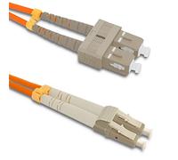 Qoltec 54042 câble de Fibre Optique 5 m SC/UPC LC/UPC OM2 Orange
