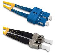 Qoltec 54061 câble de Fibre Optique 3 m SC/UPC St/UPC Jaune