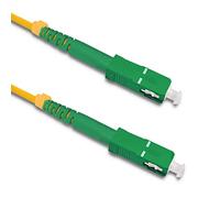 Qoltec 54287 câble de Fibre Optique 15 m SC/APC Jaune