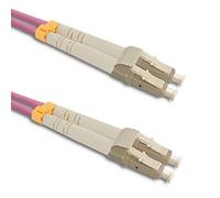 Qoltec 54344 câble de Fibre Optique 2 m LC/UPC OM4 Vert