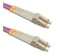 Qoltec 54346 câble de Fibre Optique 5 m LC/UPC OM4 Vert