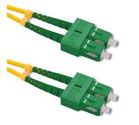 Qoltec 54365 câble de Fibre Optique 1,5 m SC/APC Jaune