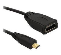Qoltec - Adaptateur HDMI - HDMI femelle pour 19 pin micro HDMI Type D mâle - 20 cm G