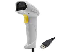 Qoltec Barcode-Scanner 1D-Lesegerät | EAN | USB | Weiß