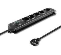 Qoltec Barre anti-surtension 5 prises 1,8 m Noir