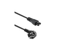 Câble d'alimentation coudé - QOLTEC - 50458 - SCHUKO - IEC C5 (trèfle) - 1 5 m