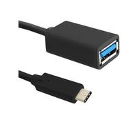 Qoltec - Câble USB - USB-C (M) pour USB type A (F) - USB 3.0 - 20 cm - connecteur C réversible