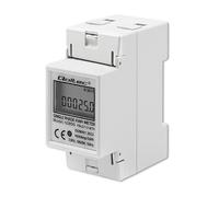 Qoltec Compteur électronique monophasé | compteur de consommation d'énergie sur rail DIN | 230 V | LCD | 2P