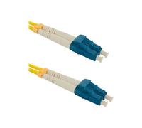 Qoltec - Cordon de raccordement - mode unique LC/UPC (M) pour mode unique LC/UPC (M) - 3 m - fibre optique - duplex - 9 / 125 micromètres - G.652D - sans halogène - jaune