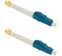 Qoltec - Cordon de raccordement - mode unique LC/UPC (M) pour mode unique LC/UPC (M) - 50 cm - fibre optique - simplex - 9 / 125 micromètres - G.652D - sans halogène - jaune