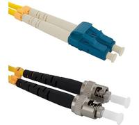 Qoltec - Cordon de raccordement - mode unique LC/UPC (M) pour mode unique SC/PC (M) - 5 m - fibre optique - duplex - 9 / 125 micromètres - G.652D - sans halogène - jaune